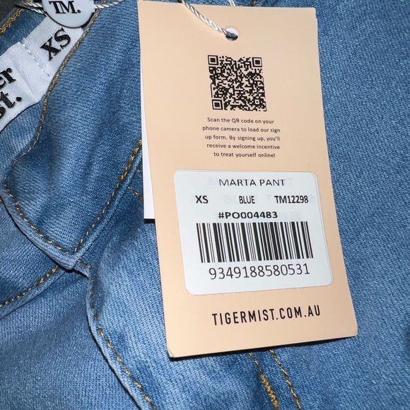 Tiger Mist Low Rise Wide Leg Marta Pant Size XS New with tag - Picture 5 of 7